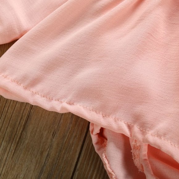 Floral Long Sleeve Romper Spring Easter Dress Girl Outfit Clothes Half Birthday - Picture 6 of 6